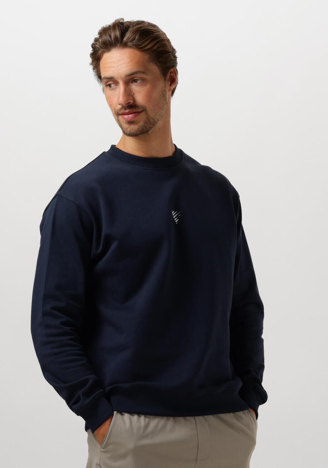 PURE PATH Heren Truien & Vesten Loose Fit Sweaters Crewneck305 Donkerblauw