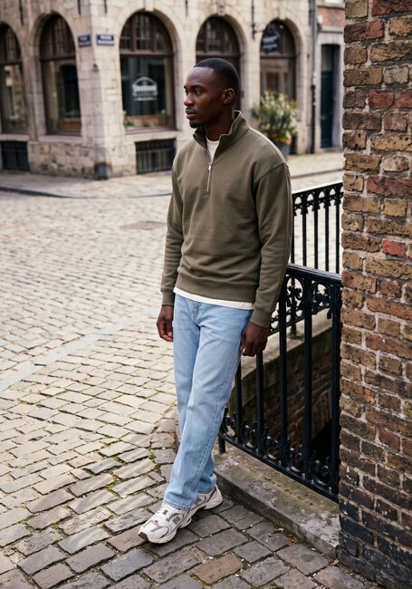 Khaki MACED Sweater M-ALVIN - large