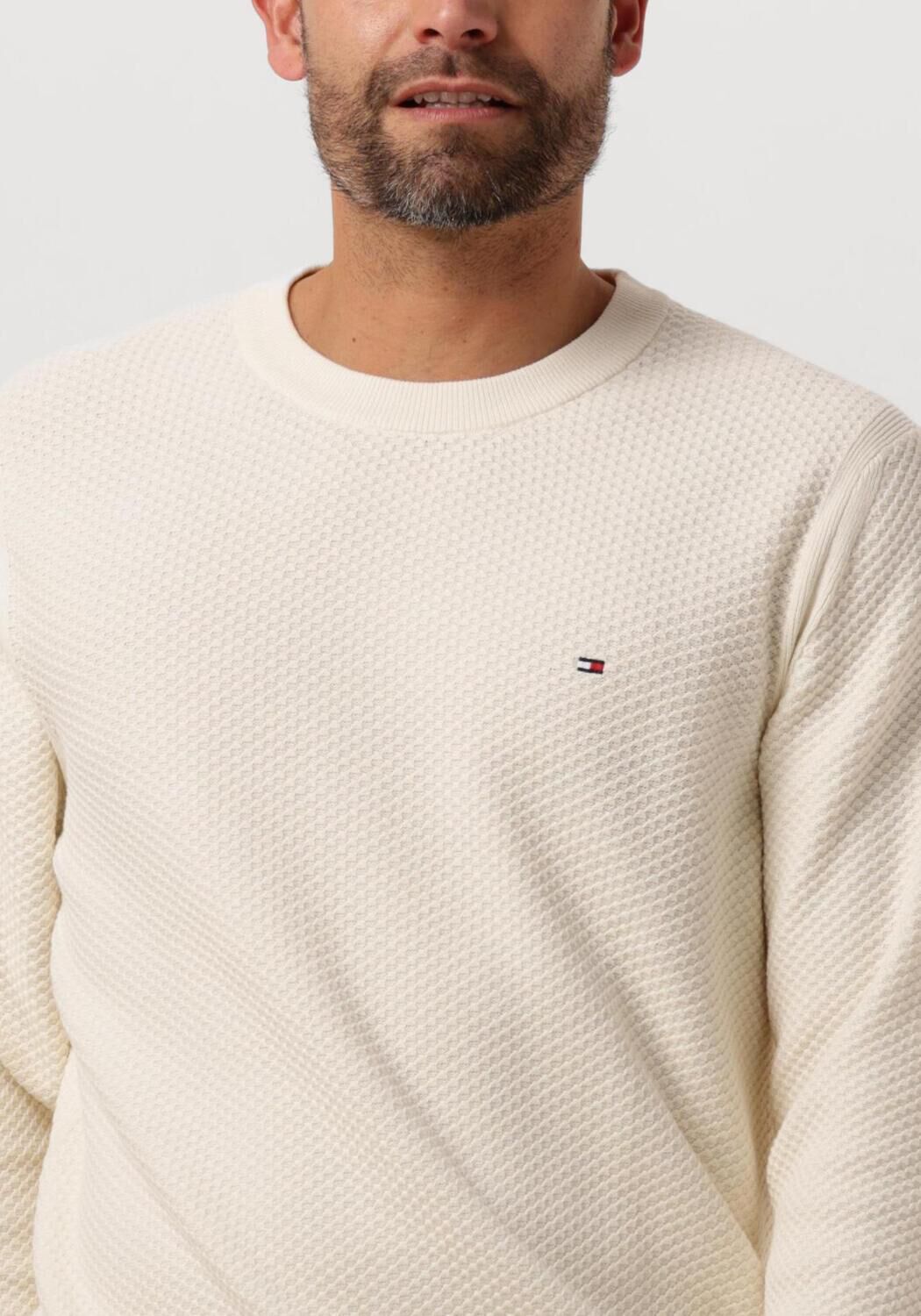 TOMMY HILFIGER Heren Truien & Vesten Oval Structure Crew Neck Beige