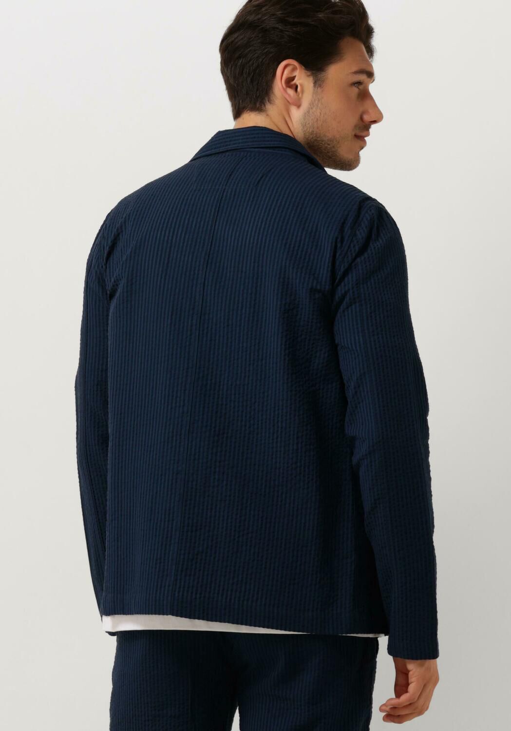 BUTCHER OF BLUE Heren Overhemden Worker Seersucker Blazer Blauw