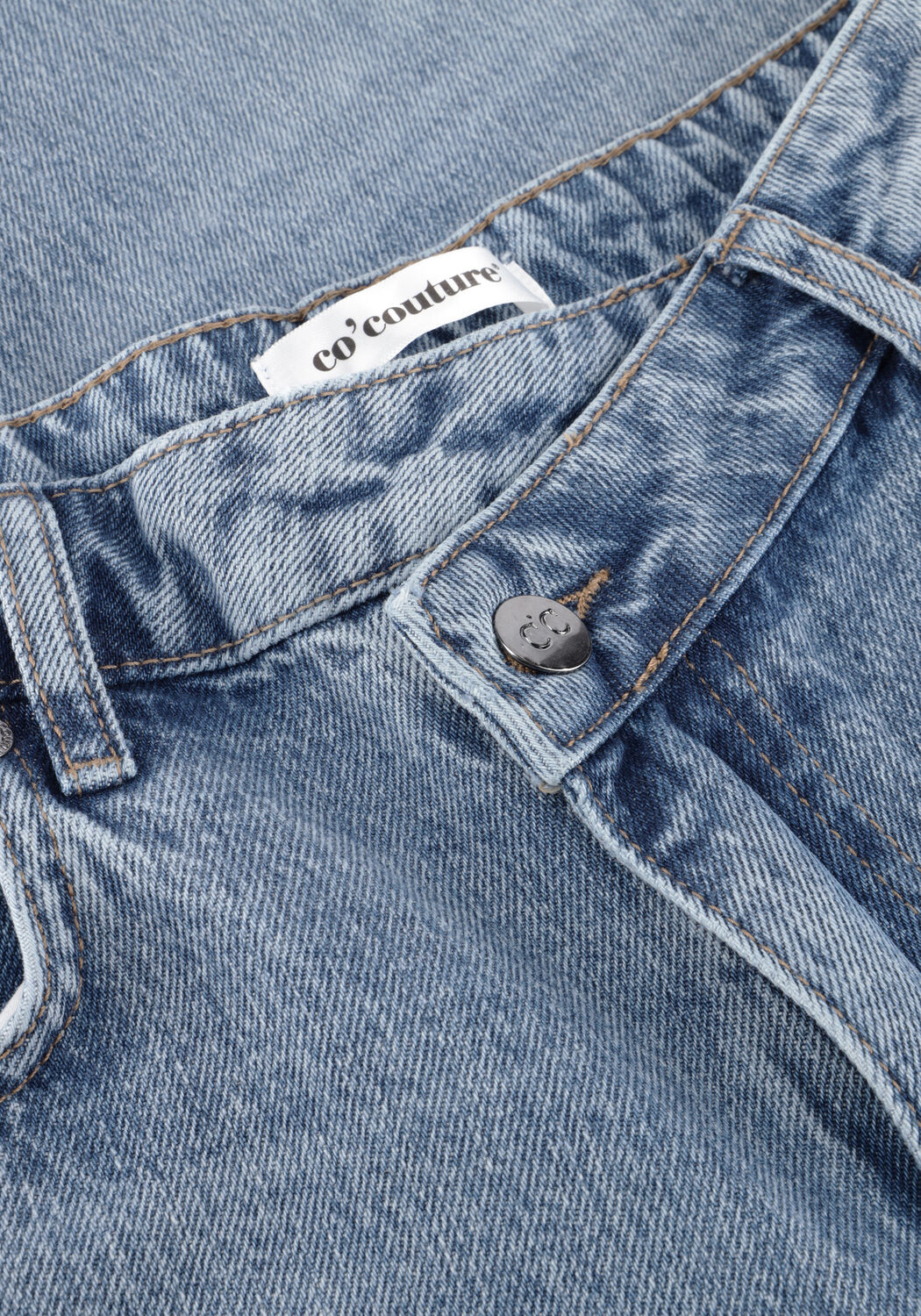 Blauwe CO'COUTURE Broeken RUTHIECC ASYM WIDE LL JEANS - large