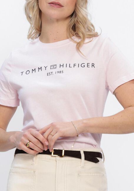 Lichtroze TOMMY HILFIGER T-shirt REG CORP LOGO - large