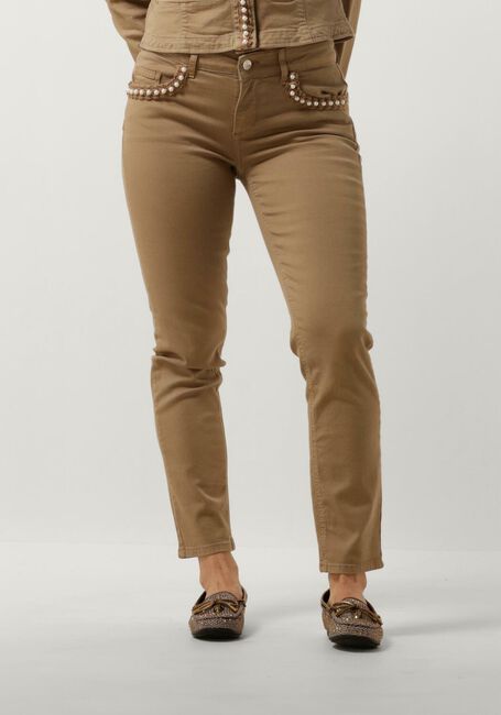 Beige LIU JO Chino DRILL STRETCH MIX PANTS - large