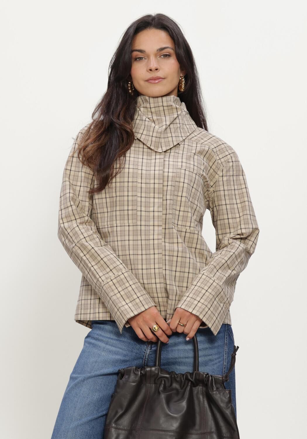 Beige ROUGE EDIT Blouses ROUREENA L/S SHIRT - large