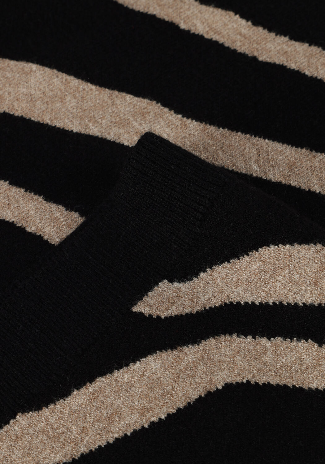 Zwarte OBJECT Trui OBJRAY LO L/S KNIT PULLOVER AOP - large