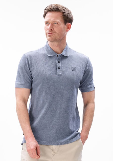 Blauwe PME LEGEND Polo POPCORN JERSEY - large