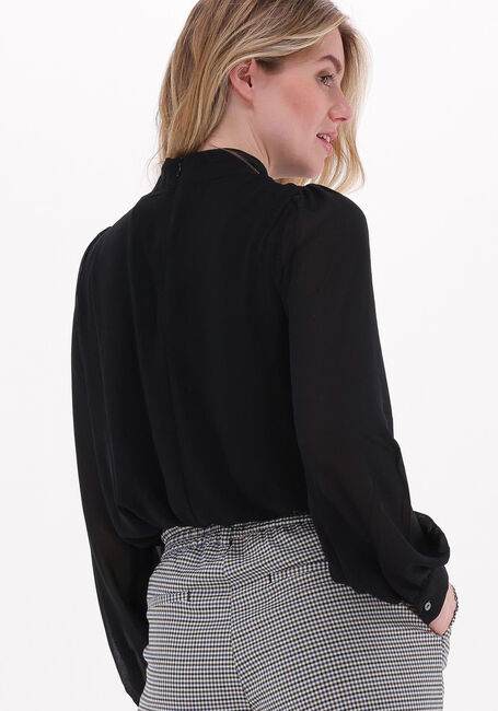 Zwarte OBJECT Blouses MILA L/S HIGH NECK TOP - large