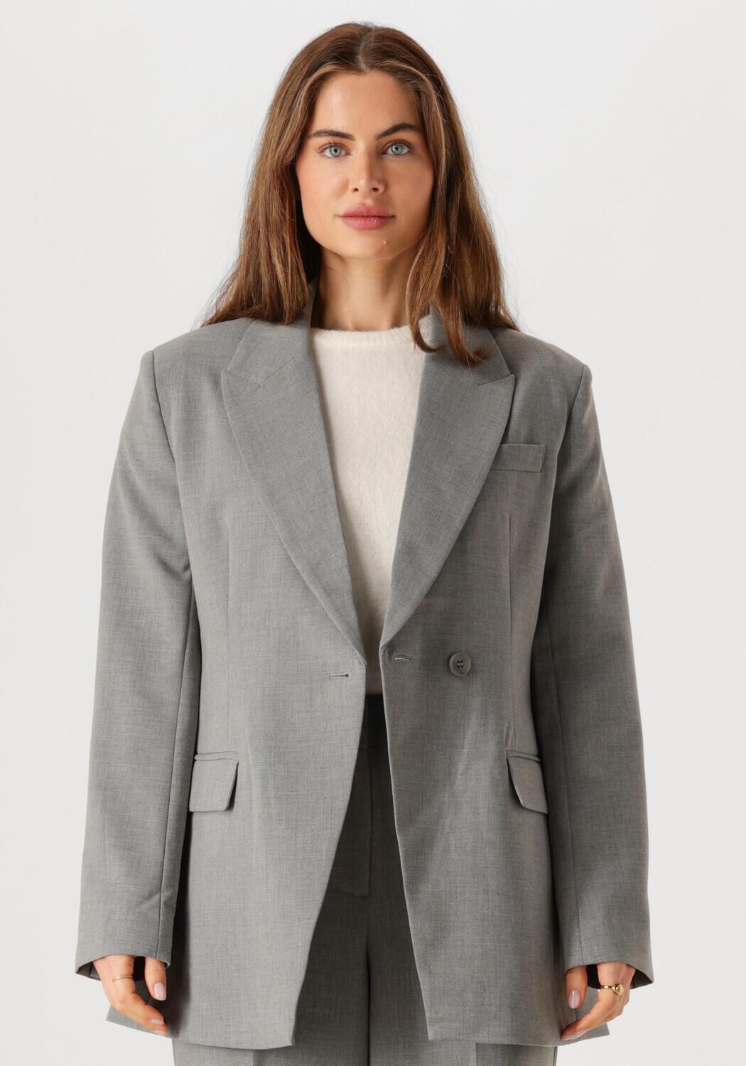 Minus Veelzijdige Welma Blazer voor Vrouwen Gray Dames