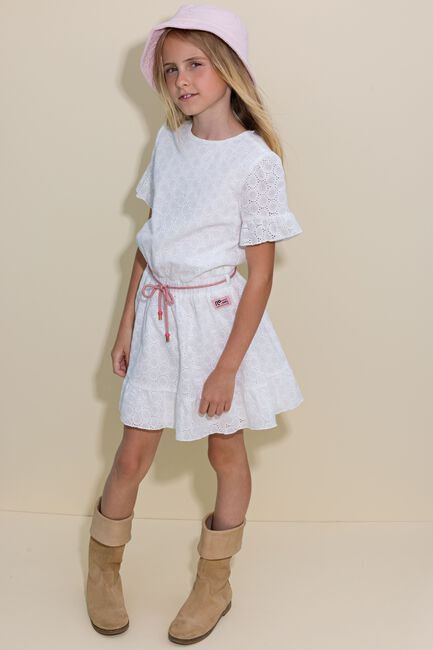 Witte NONO Mini jurk MIRABEL EMBROIDERED DRESS - large