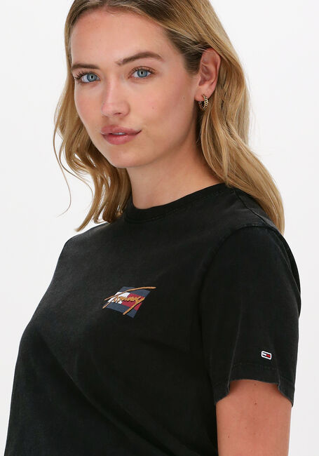 Zwarte TOMMY JEANS T-shirt TJW RLXD VINTAGE BRONZE 2 TEE - large