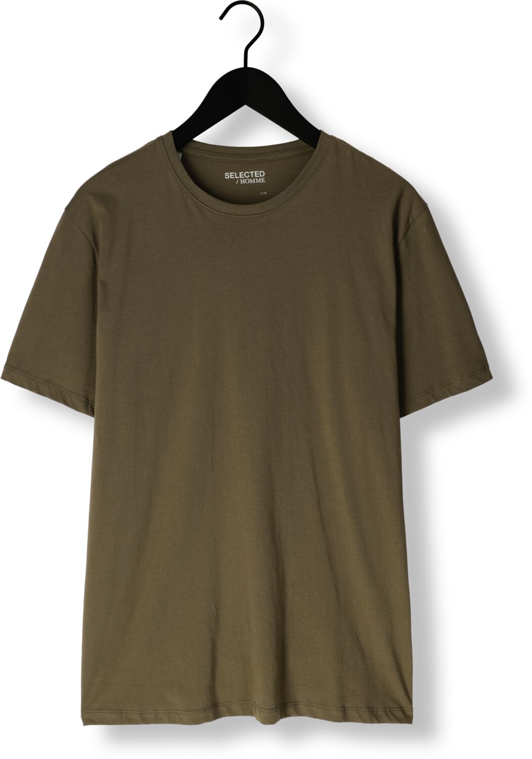 SELECTED HOMME Heren Polo's & T-shirts Slhaspen Ss O-neck Tee Noos Groen