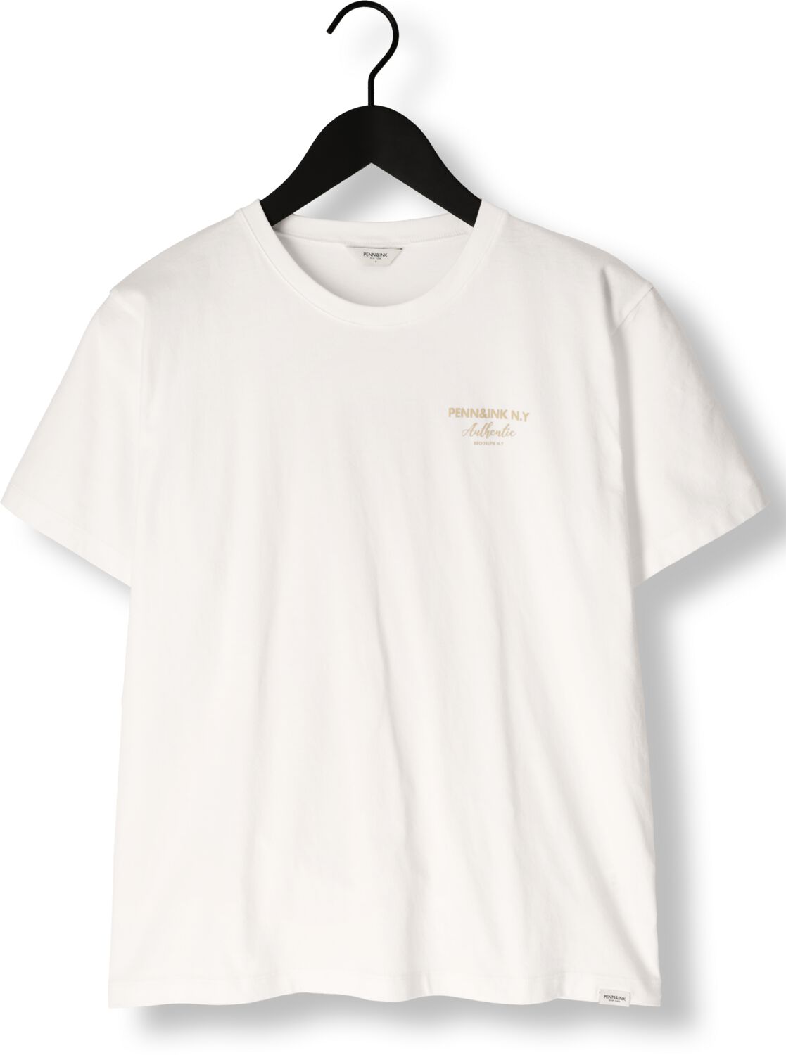 PENN & INK Dames Tops & T-shirts T-shirt Print Ecru