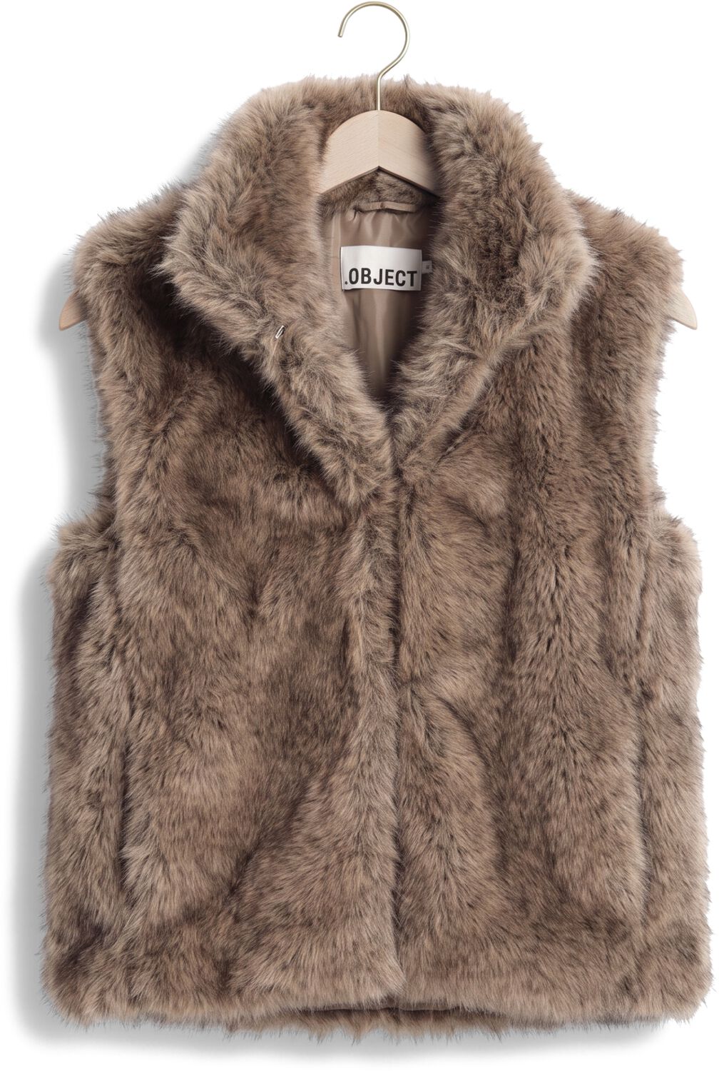 OBJECT Dames Blazers Objisala S l Lo Hairy Waistcoat Bruin