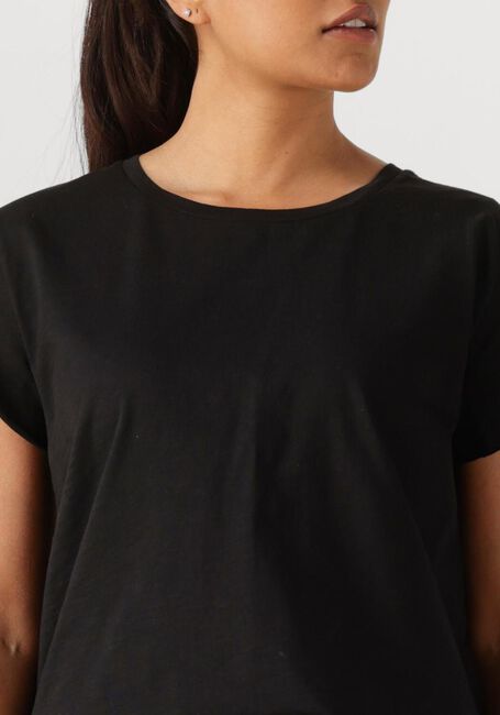 Zwarte MY ESSENTIAL WARDROBE T-shirt 09 THE OTEE SLUB YARN JERSEY - large