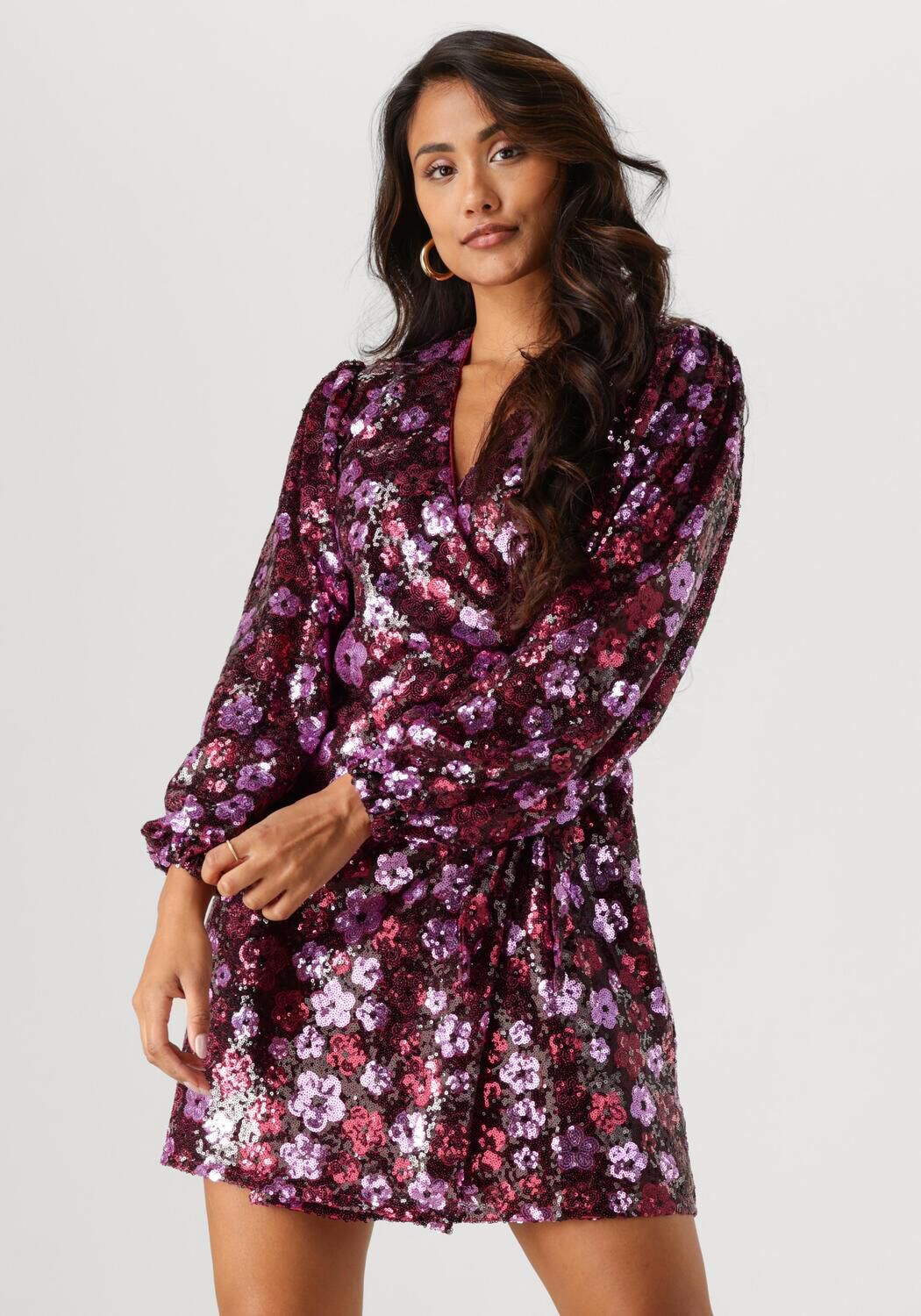 Notre-v Sprankelende Bloemen Mini Jurk Multicolor Dames