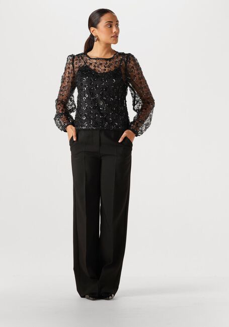 Zwarte OBJECT Top OBJMAISY L/S RE TOP - large