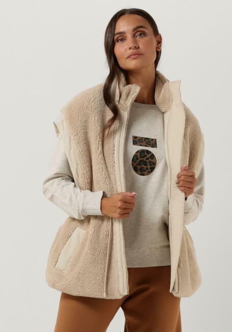 Beige 10DAYS Gilet REVERSIBLE WAISTED TEDDY VEST - large