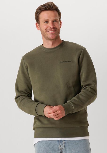 Groene PEAK PERFORMANCE Sweater ORIGINAL SMALL LOGO CREW MEN - large