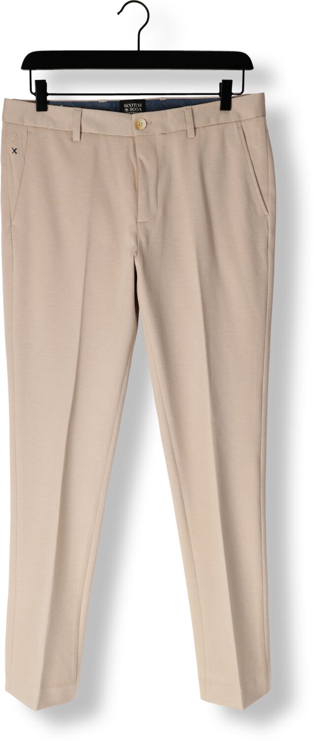 SCOTCH & SODA Heren Broeken Mott- Jersey Slim Fit Chino Beige