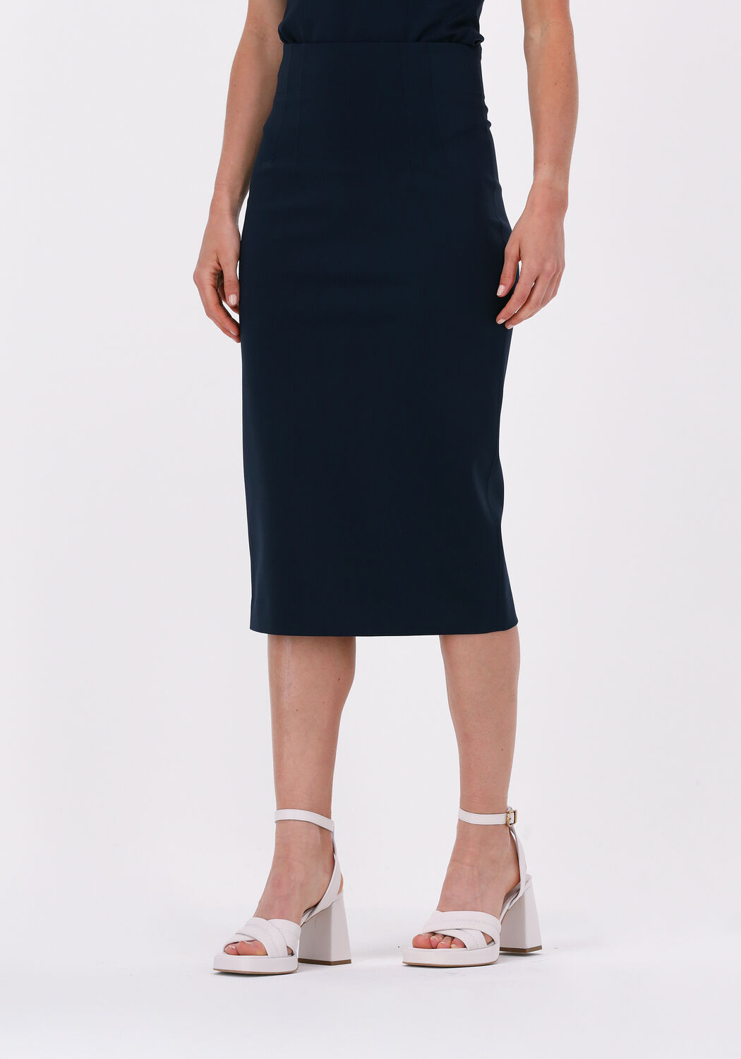 Donkerblauwe kokerrok discount