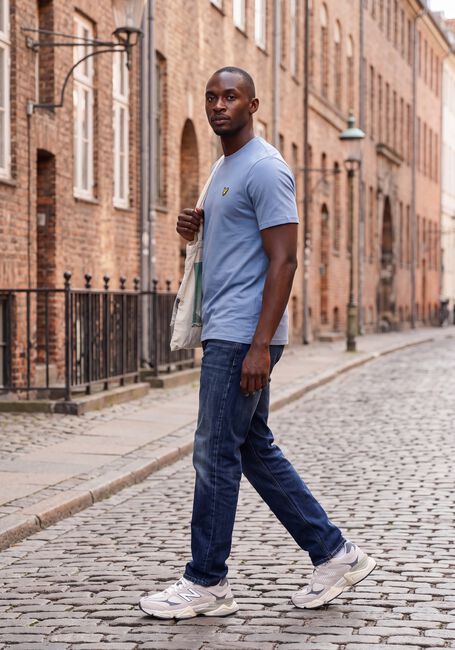 Lichtblauwe LYLE & SCOTT T-shirt PLAIN T-SHIRT - large