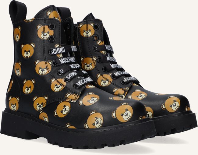 Zwarte MOSCHINO Veterboots BOOTIE ALL-OVER TEDDY BEAR Zwarte MOSCHINO Veterboots BOOTIE ALL-OVER TEDDY BEAR - large