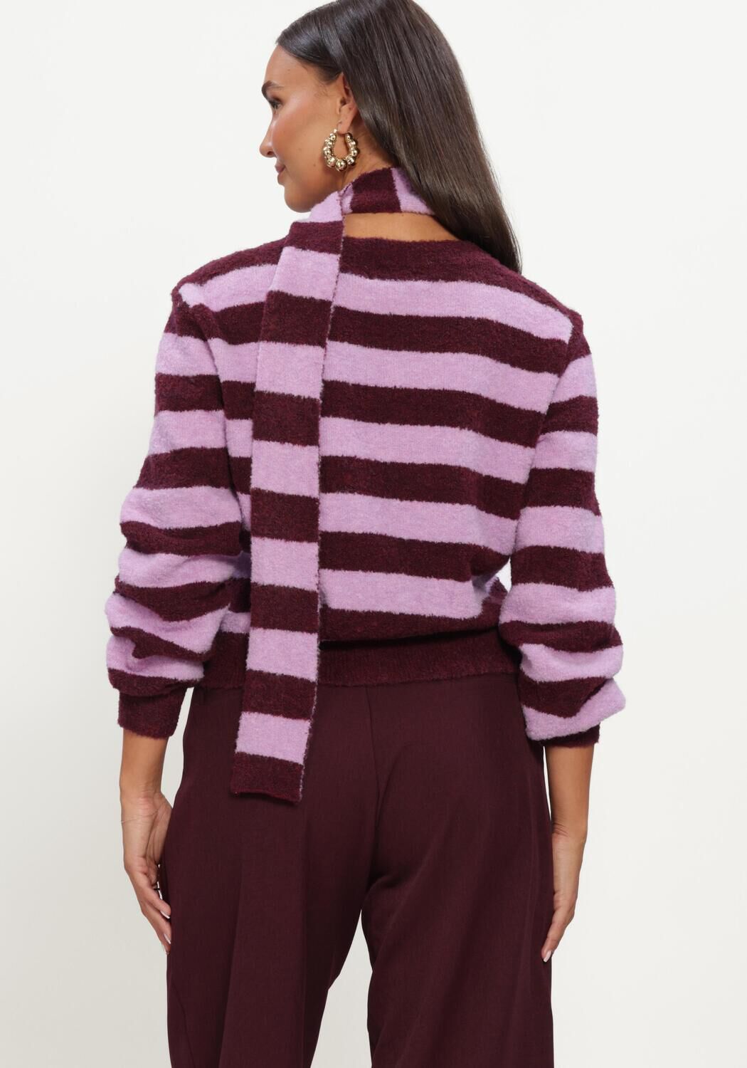 Paarse YDENCE Trui CARDIGAN FELICITY - large