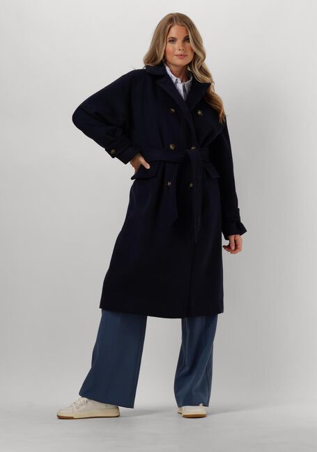 Donkerblauwe ANOTHER LABEL Mantel MAUD COAT - large