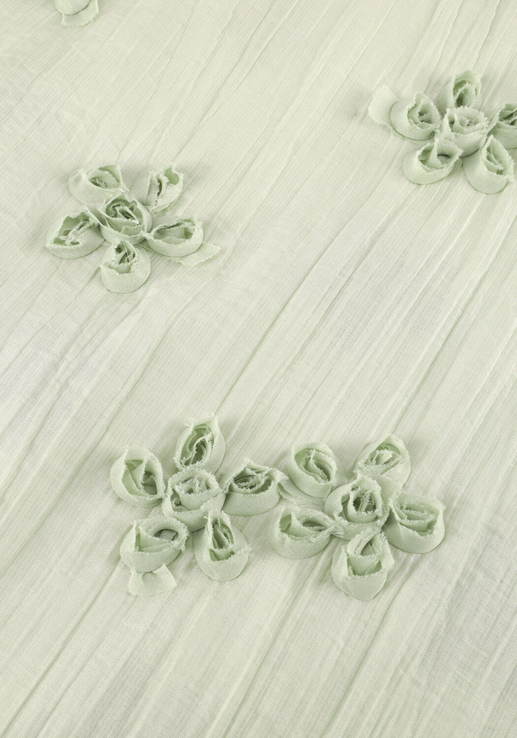 Mint JANSEN AMSTERDAM Mini jurk ROXY JURK 3DF1 596 SHORT PUFFED SLEEVE 3D FLOWERS - large