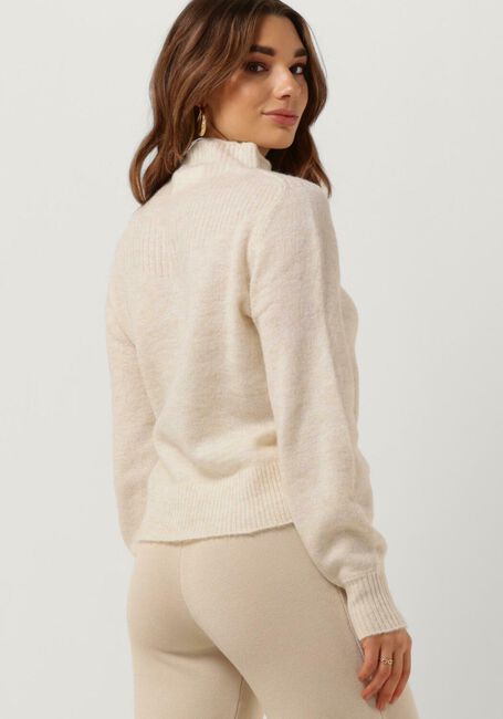 Gebroken wit SELECTED FEMME Trui MALLY LS KNIT T-NECK CAMP B - large