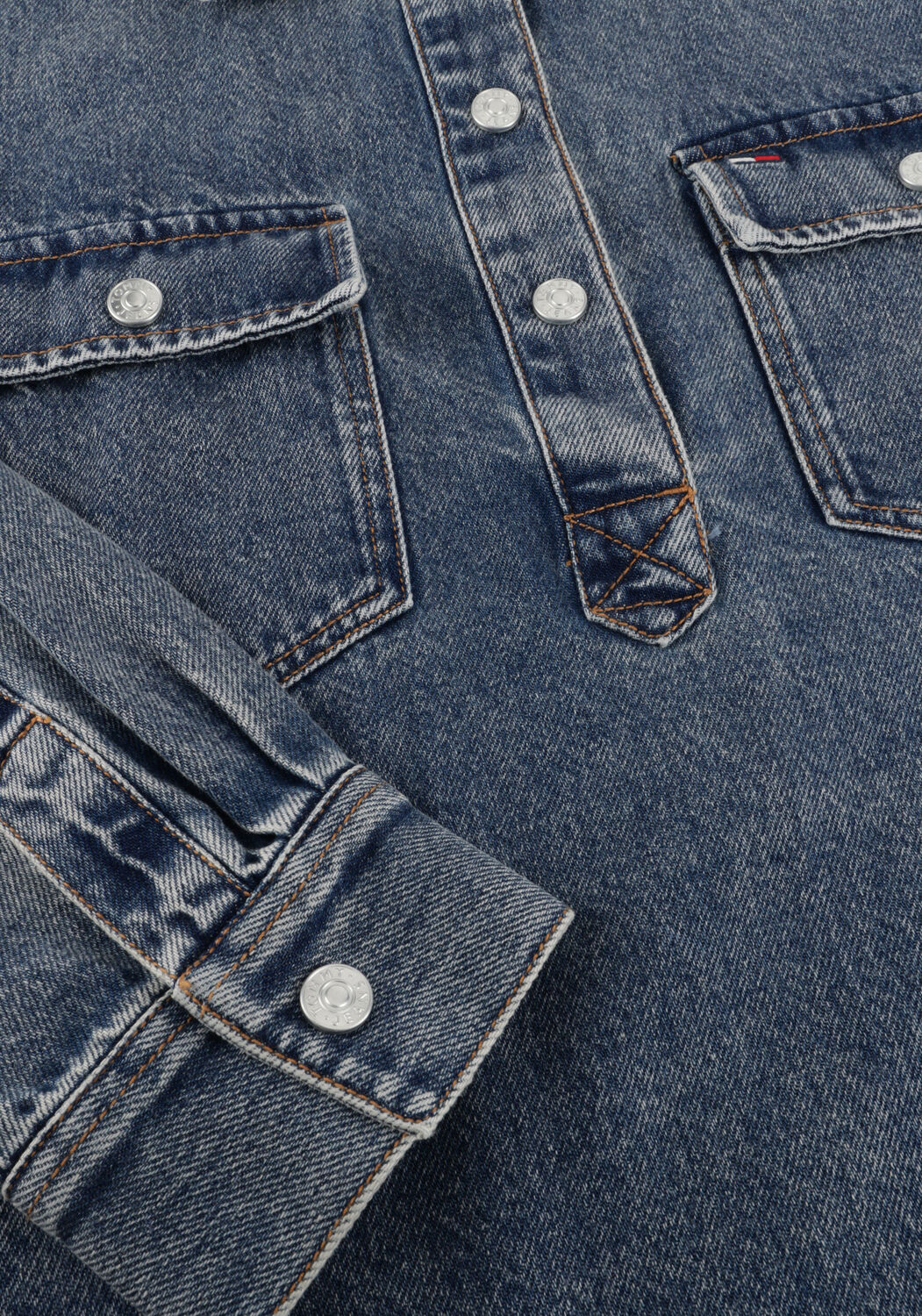 Blauwe TOMMY JEANS Mini jurk TJW PULLOVER DENIM DRESS - large