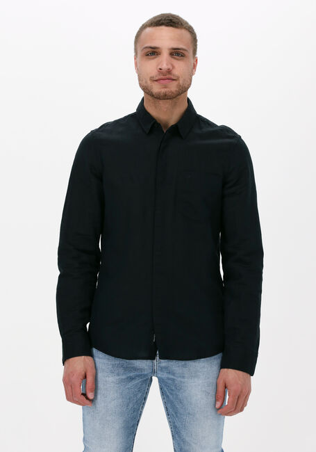 Zwarte CALVIN KLEIN Casual overhemd COTTON LINEN CHEST POCKET SHIRT - large