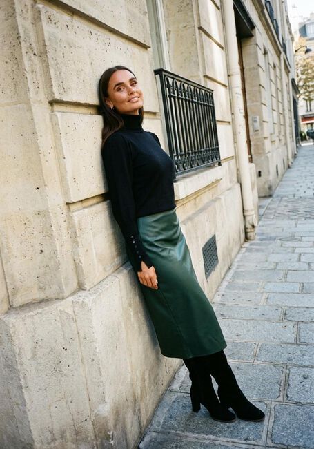 Donkergroene Y.A.S. Midirok YASPELLA HW MIDI SKIRT S. - large