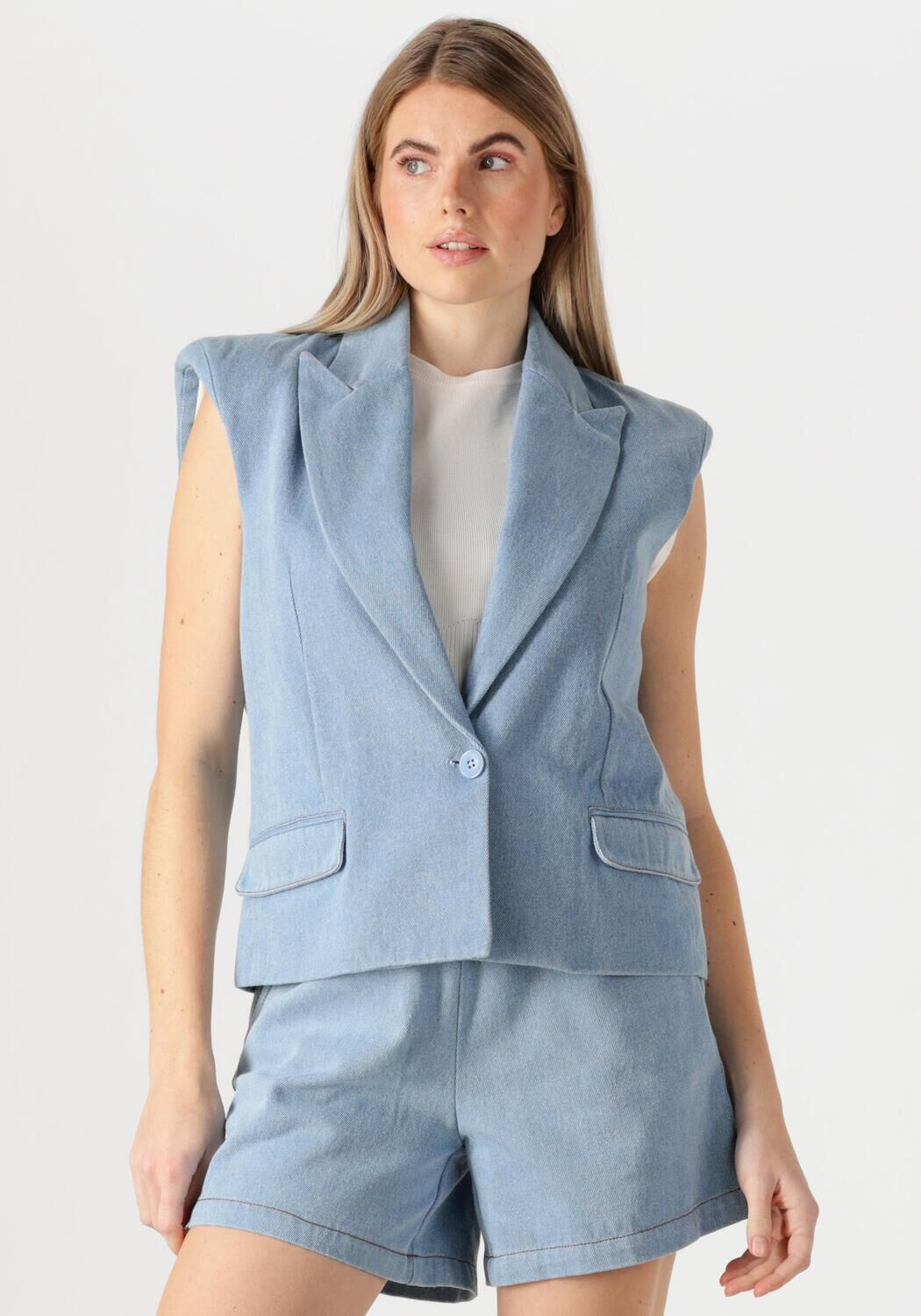 EST'SEVEN Dames Blazers Alexander Blazer Lichtblauw