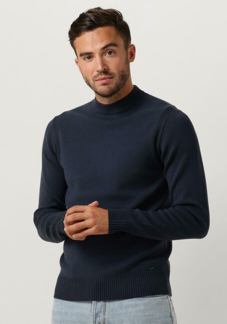 Blauwe DSTREZZED Trui FELL MOCK NECK - large