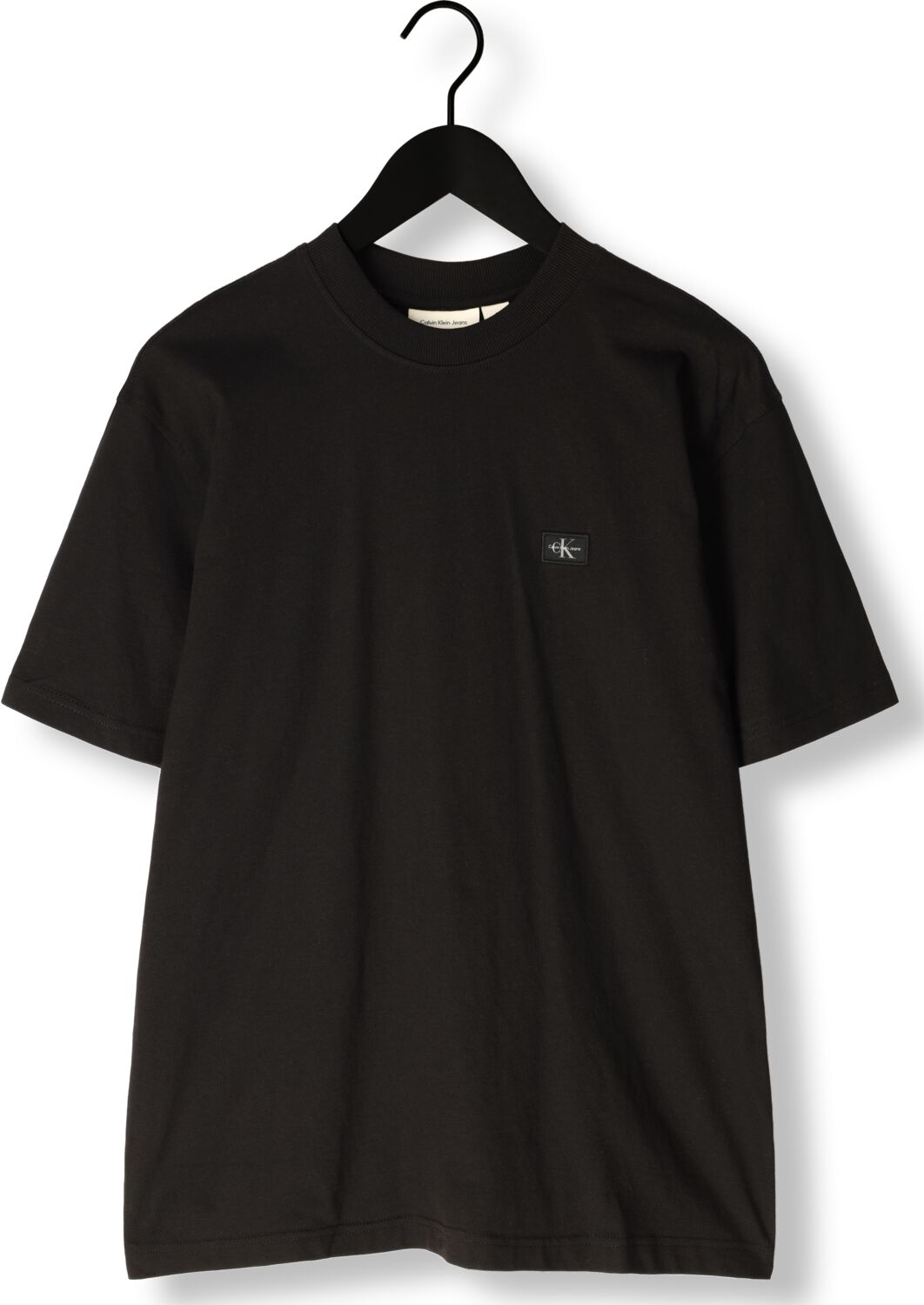 CALVIN KLEIN Heren Polo's & T-shirts Woven Label Relaxed Tee Zwart