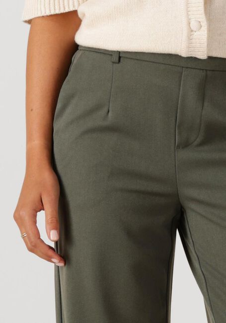 Khaki OBJECT Pantalon OBJLISA WIDE PANT - large