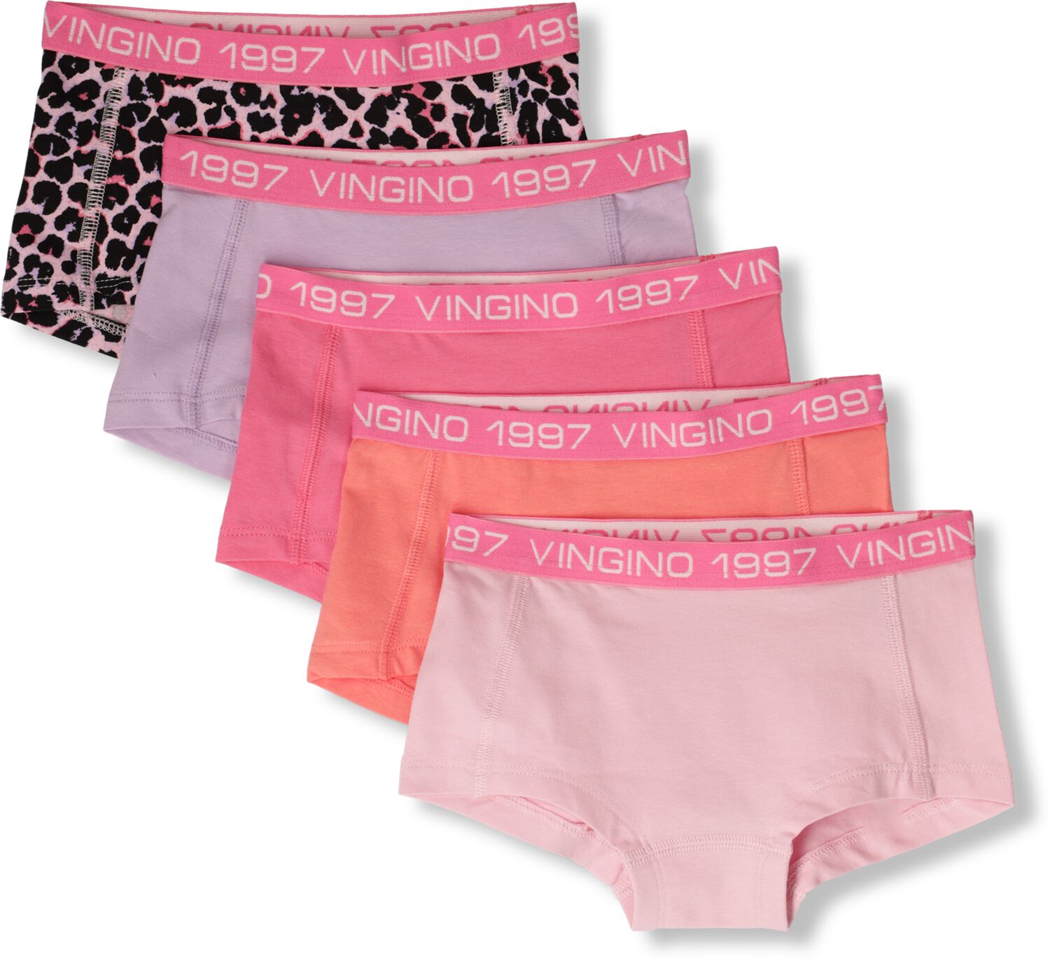 VINGINO Meisjes Nachtkleding Girls Boxer 5 Pack Roze