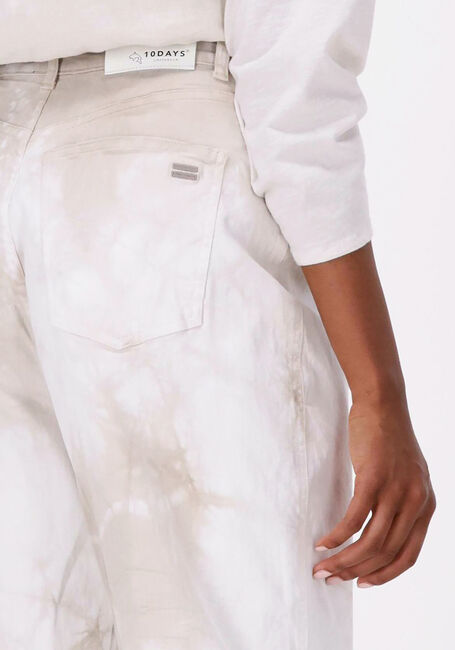 Beige 10DAYS Wijde broek PANTS COTTON TIE DYE - large