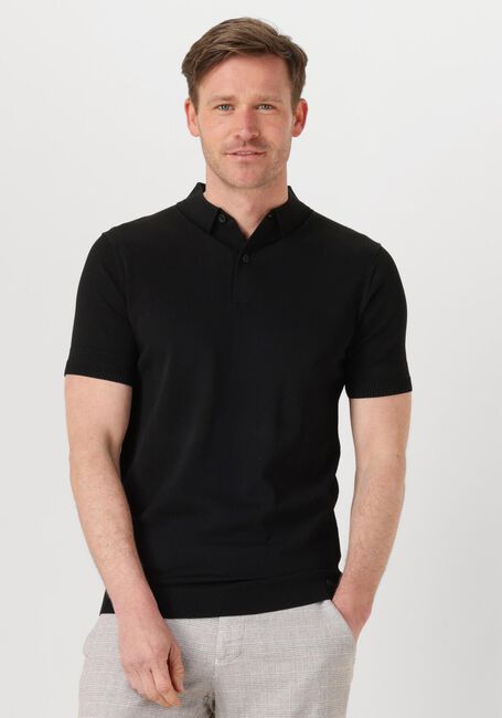 Zwarte GENTI T-shirt POLO BUTTON SS K2046-1260 - large