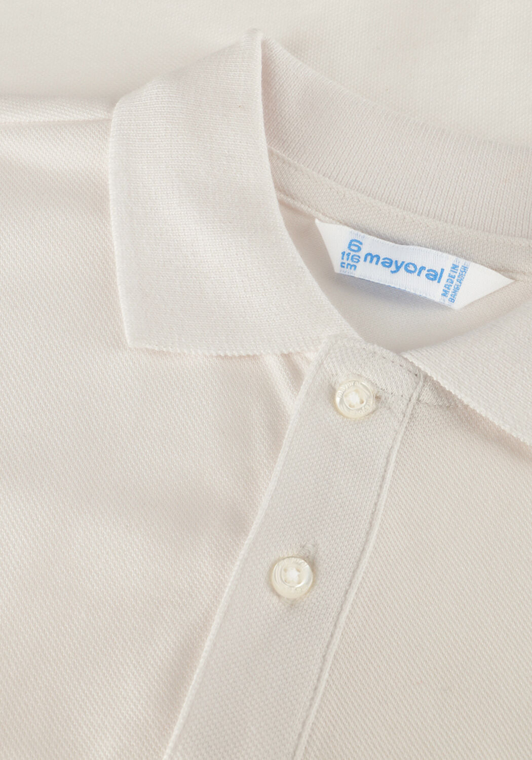 Witte MAYORAL Tops & T-shirts BASIC S/S POLO - large