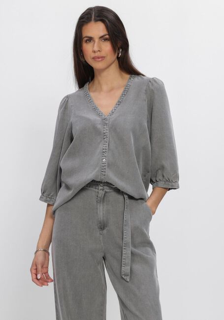 Grijze FREEBIRD Blouses DNM-TENCELL-BLACK-26-1 - large