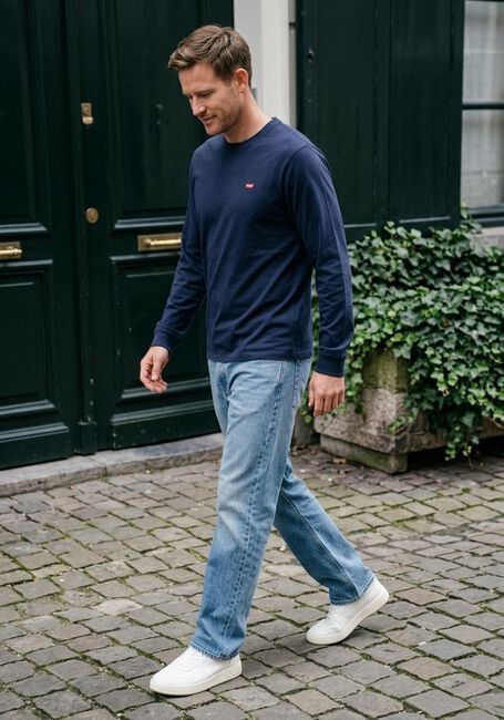 Donkerblauwe LEVI'S T-shirt LS ORIGINAL HM TEE - large