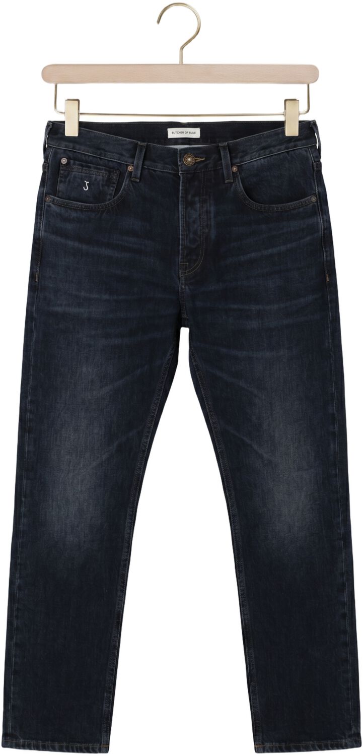 BUTCHER OF BLUE Heren Jeans Stockton Straight Dark Night Donkerblauw