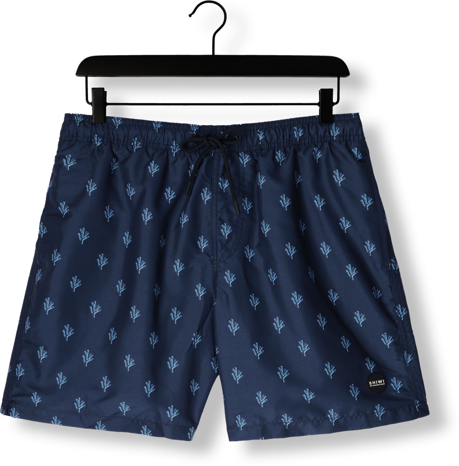 SHIWI Heren Zwembroeken Men Mike Swim Shorts 7 Inch Sketched Coral Donkerblauw