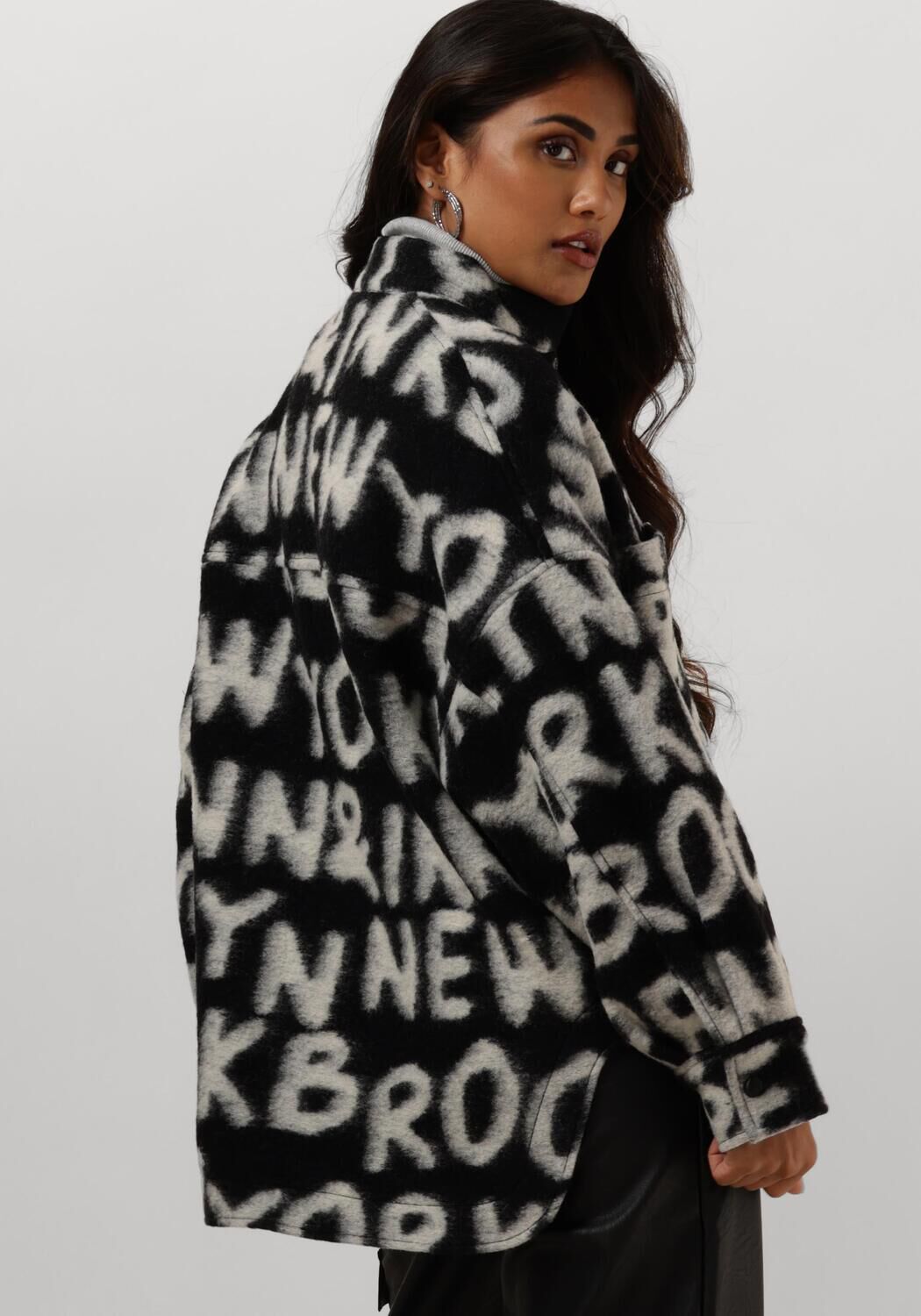 PENN & INK Dames Jassen 542 Coat Aop Zwart