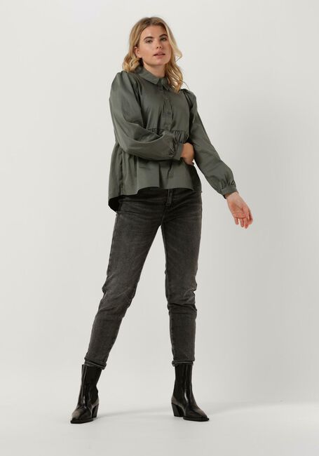 Groene LEVETE ROOM Blouses LR-ISLA SOLID 64 SHIRT - large