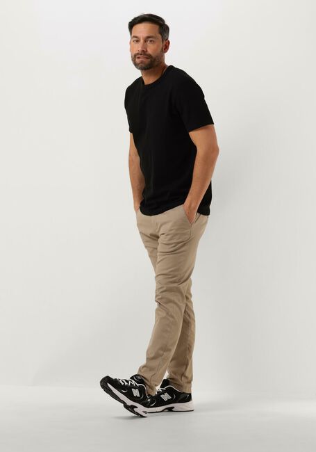 Zwarte SELECTED MEN T-shirt SLHJOSEPH PIQUE O-NECK TEE - large