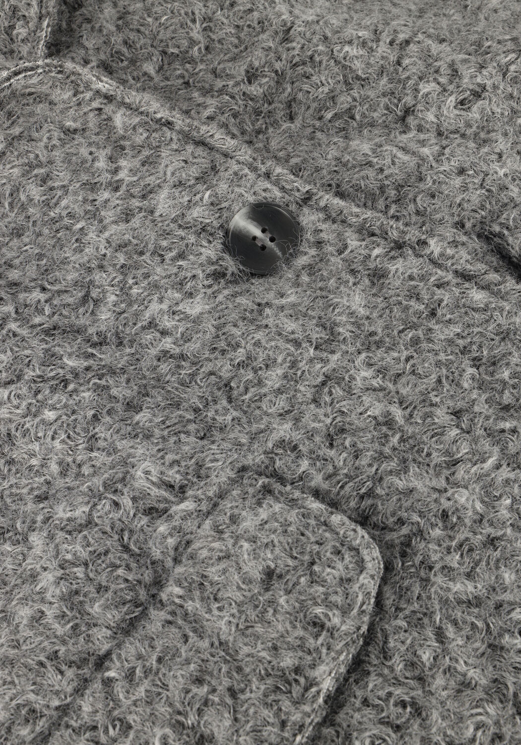 Grijze NUKUS Mantel INNA JACKET BOUCLE - large