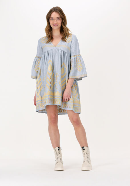 Lichtblauwe GREEK ARCHAIC KORI Mini jurk SHORT DRESS SUMMER - large